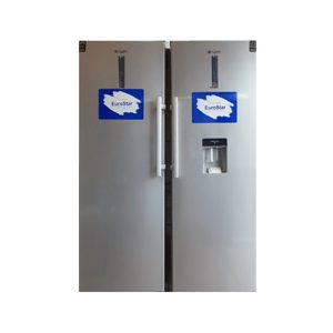 یخچال فریزر دوقلو ۱۹ فوت اینورتر یورواستار EYP-19-F‎inv نقره‌ای یخساز اتومات