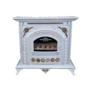 بخاری گازی شایسته کلاسیک jk-30-1014 سفید با چوب