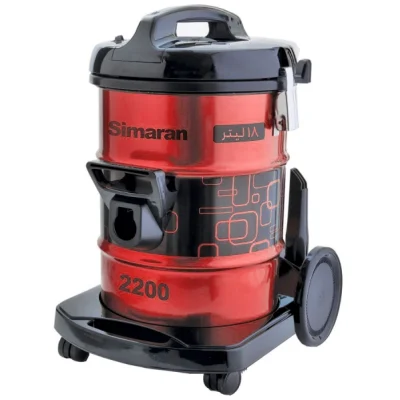 جارو برقی سیماران مدل SVC-2200 سطلی مشکی قرمز