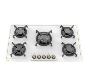 اجاق گاز رومیزی آلتون IG-521-W کلاسیک سفید ولوم طلایی ساباف