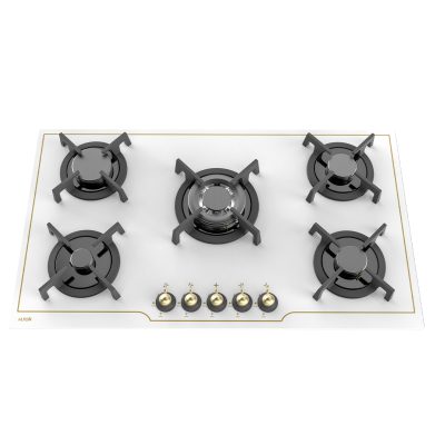 اجاق گاز رومیزی آلتون IG-521-W کلاسیک سفید ولوم طلایی ساباف