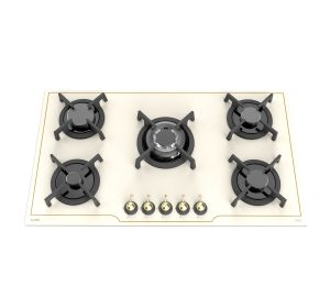 اجاق گاز رومیزی آلتون IG-521-c شیشه کرم کلاسیک ولوم طلایی ساباف