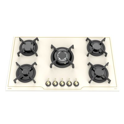 اجاق گاز رومیزی آلتون IG-521-c شیشه کرم کلاسیک ولوم طلایی ساباف