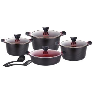 سرویس قابلمه 10 پارچه کاندید اوشن گرانیت زرشکی