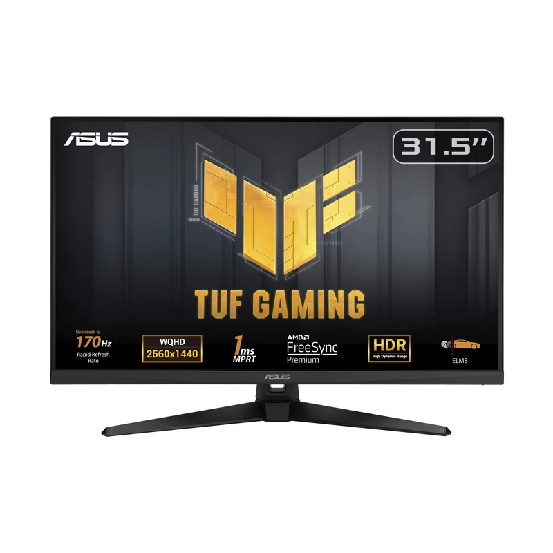 بهترین مانیتورهای گیمینگ زیر 20 میلیون تومان 2 مانیتور ایسوس سایز ۳۱.۵ اینچ مدل TUF Gaming VG32AQA1A