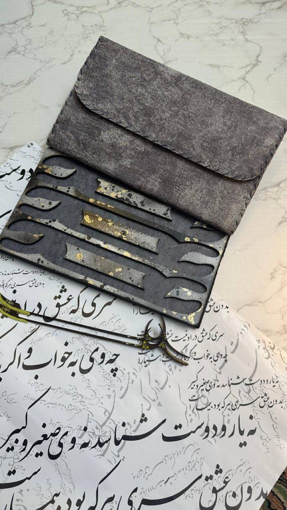 کیف مضراب سه جفتی تک رنگ