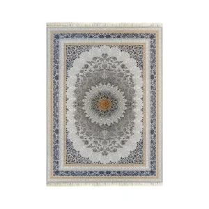 فرش 700 شانه آکریلیک کد 1051 رنگ زمینه نقره ای