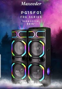 اسپیکر مکسیدر مدل PG15F01 دو ساب 15اینچ (دودزا)
