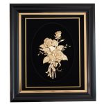 تابلو طلا زرین پارسه طرح دسته گل رز