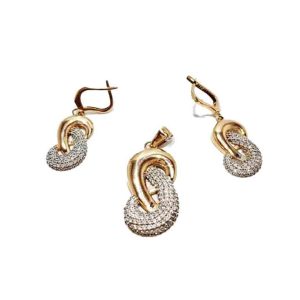 نیم ست طلا سلوا سه تیکه طلایی