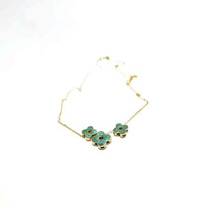 گردنبند طلا ونکلیف سه تایی مینا آبی