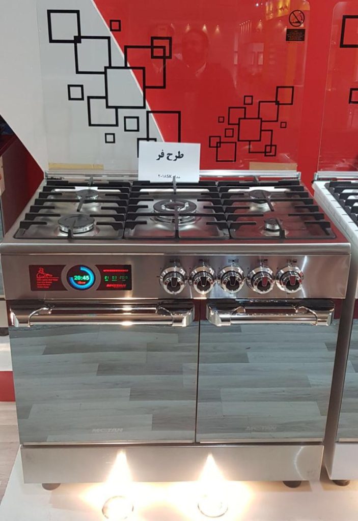 اجاق گاز متان 2018sK درب+کشودار رويه استیل