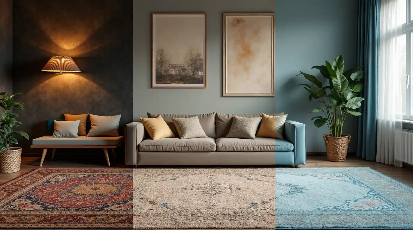 راهنمای جامع خرید فرش: از سنتی تا مدرن 4 رنگ فرش