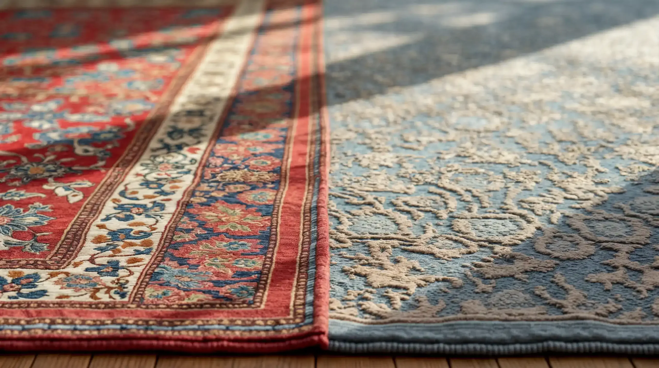 راهنمای جامع خرید فرش: از سنتی تا مدرن 1 فرش ماشینی و دستباف