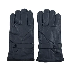 دستکش موتورسواری چرم دکمه ای کد 1021