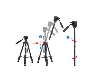 سه پایه دوربین عکاسی جیماری Jmary KP-2599 Tripod black