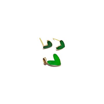 نیم-ست-مینیمال-قلب-طرح-2-سبز-1