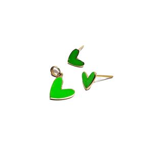 نیم ست مینیمال قلب طرح قلب سبز