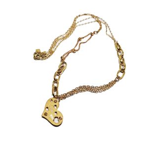 گردنبند دوبل طرح قلب