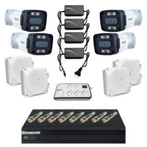پکیج دوربین مداربسته 4 کانال 2 مگاپیکسل HD سیماران HD4CH2MP-212749