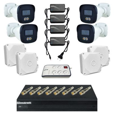 پکیج دوربین مداربسته 4 کانال 5 مگاپیکسل HD سیماران مدل HD4CH5MP-212751