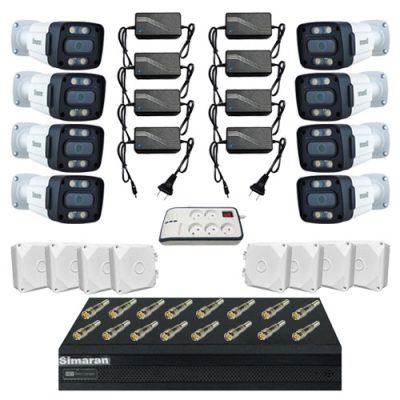 پکیج دوربین مداربسته 8 کانال 2 مگاپیکسل HD سیماران مدل HD8CH2MP-212750