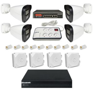 پکیج دوربین مداربسته 4 کانال 4 مگاپیکسل IP سیماران IP4CH4MP-212755