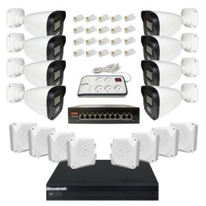 پکیج دوربین مداربسته 8 کانال 4 مگاپیکسل IP سیماران IP8CH4MP-212756