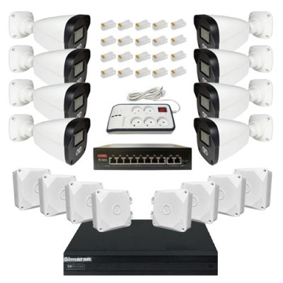 پکیج دوربین مداربسته 8 کانال 2 مگاپیکسل تحت شبکه سیماران مدل IP8CH2MP-212754 پکیج دوربین مداربسته 8 کانال 4 مگاپیکسل تحت شبکه سیماران مدل IP8CH4MP-212756