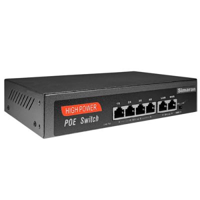 سوئیچ 6 پورت POE100/UP100 سیماران مدل SM-LA42P