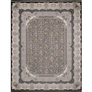 فرش 1500 شانه طرح مرداس زمینه ذغالی