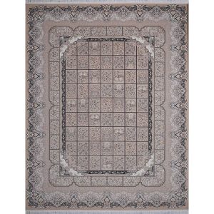 فرش 1500 شانه طرح مرداس زمینه صدفی