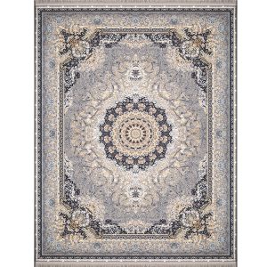 فرش 1500 شانه طرح گلوریا زمینه صدفی