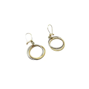 گوشواره دایره دوبل دورنگ