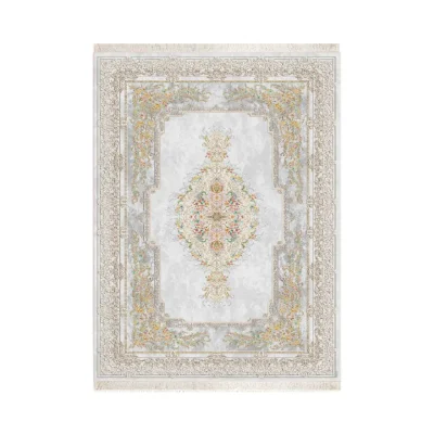 فرش ابریشم ماشینی ۱۲۰۰ شانه کد T1082