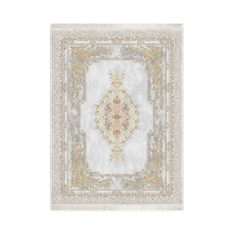 فرش ابریشم ماشینی ۱۲۰۰ شانه کد T1082