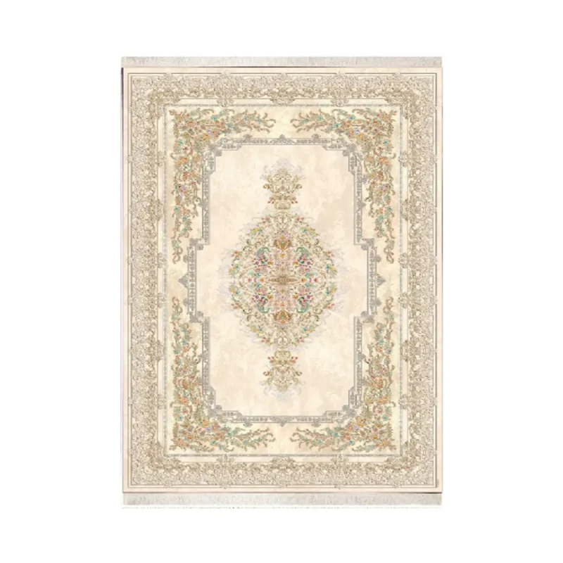 فرش ابریشم ماشینی ۱۲۰۰ شانه کد T1084