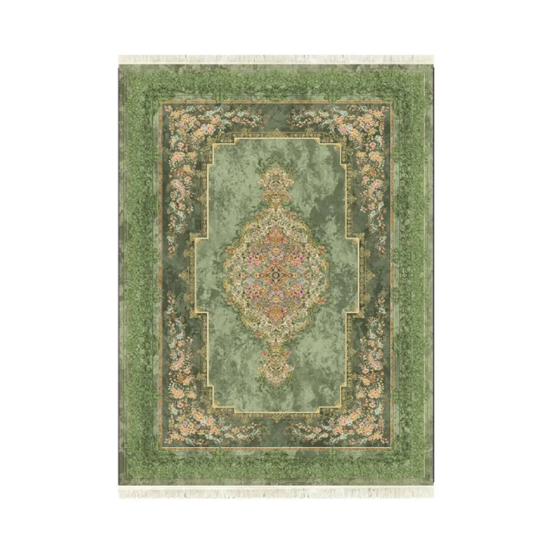 فرش ابریشم ماشینی ۱۲۰۰ شانه کد T1085