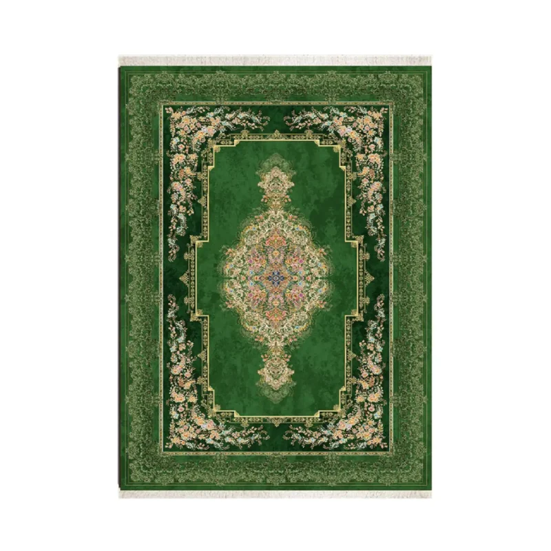 فرش ابریشم ماشینی ۱۲۰۰ شانه کد T1086