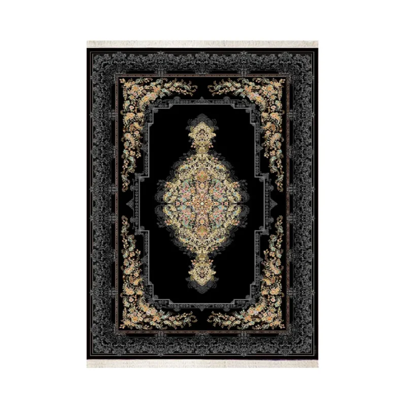 فرش ابریشم ماشینی ۱۲۰۰ شانه کد T1087