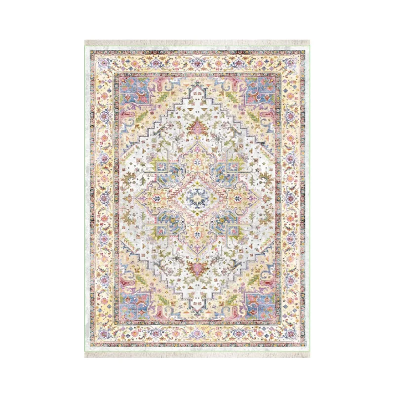 فرش ابریشم ماشینی ۱۲۰۰ شانه کد T1095