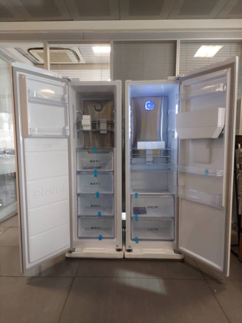فضای داخلی یخچال و فریزر دوقلو ایکس ویژن مدل KTR630/KTF630