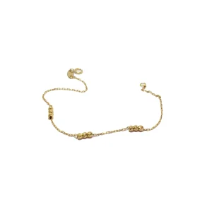 دستبند طلا ال برنادو سه گوی طلایی