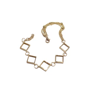 دستبند طلا حنا طرح لوزی