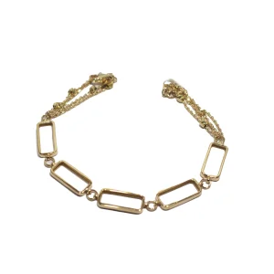 دستبند طلا حنا طرح مستطیل