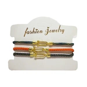 ست سه تایی دستبند ترکیبی مهره تیفانی