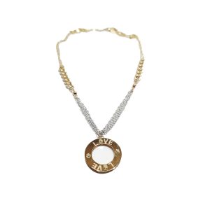 گردنبند طلا دایره طرح لاو 2