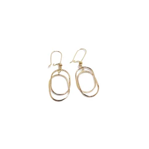 گوشواره طلا روژان بیضی دوبل