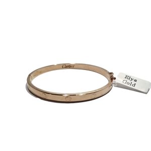 دستبند طلا لاو کارتیه بیضی رزگلد