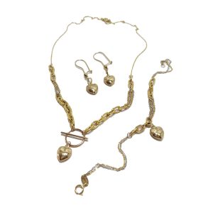 نیم ست طلا قلب آلیس